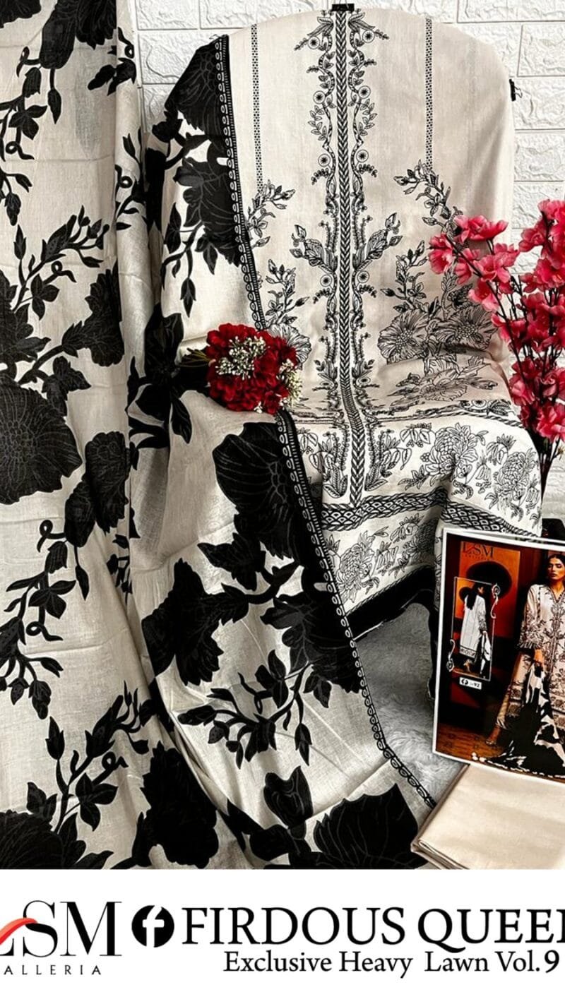 Firdous Queen Exclusive Heavy Lawn Vol 9Lsm Modest Clothes Wholesale USA