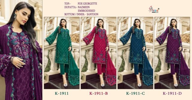 Wholesale Clothes For Plus Size USA Shree Fab K 1911 Colours
