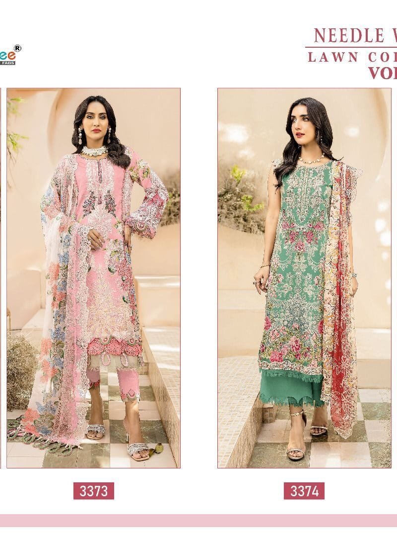 Wholesale Clothes Women USA NEEDLE WONDER LAWN COLLECTION VOL 3 Shree Fab