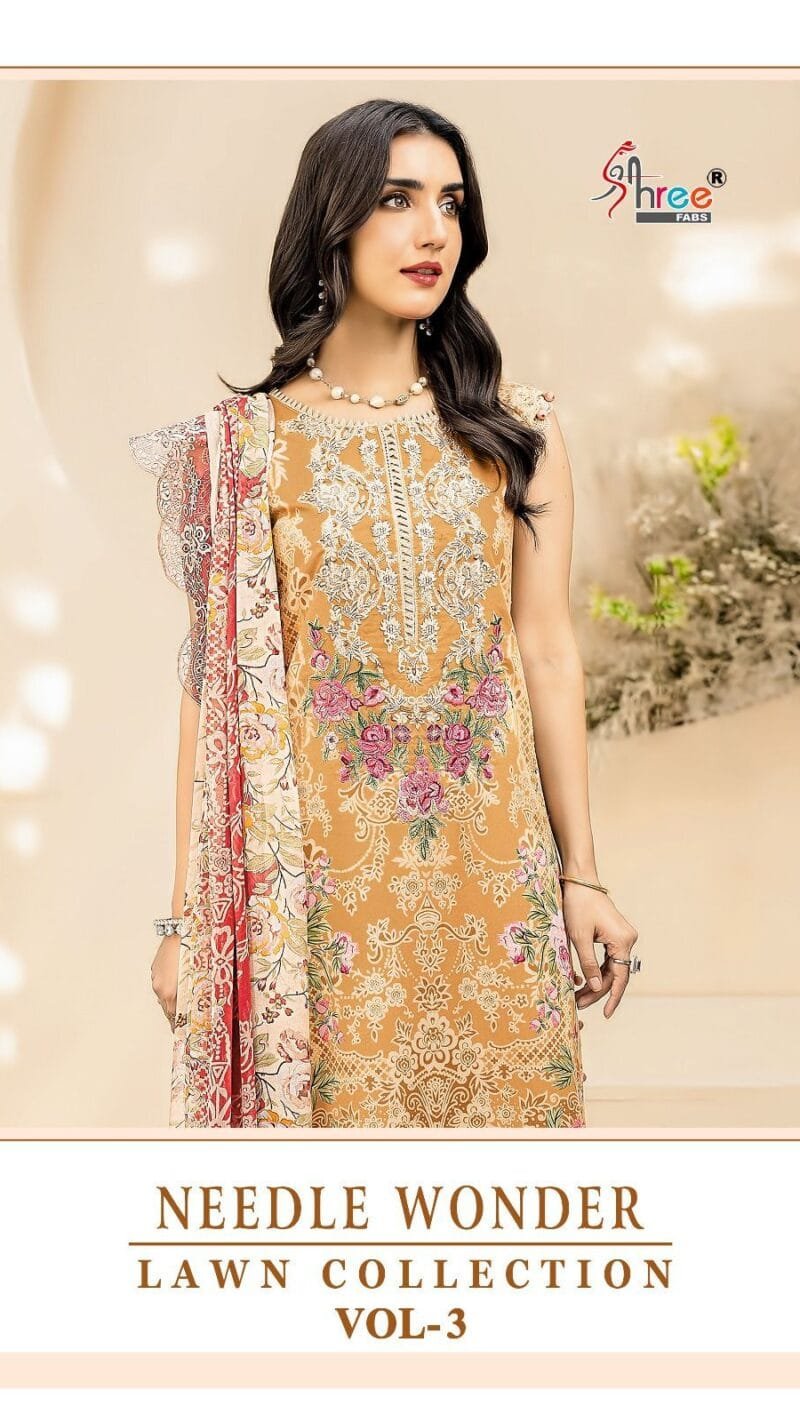 Wholesale Clothes Women USA NEEDLE WONDER LAWN COLLECTION VOL 3 Shree Fab