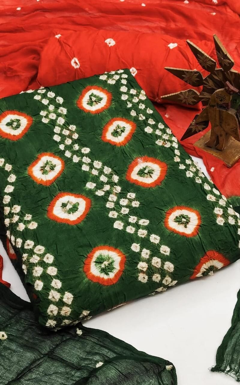 Brand Clothes Wholesale USA Rayon Bandhani Dress Material Wholesale