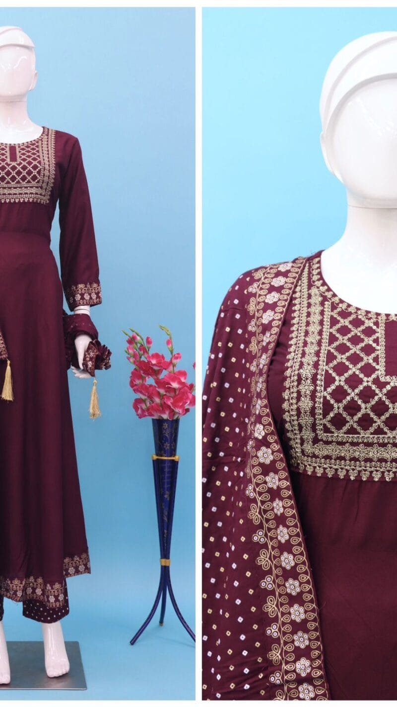 Clothes Wholesale Los Angeles USA New Rayon beautiful Kurti Bottom Duppta