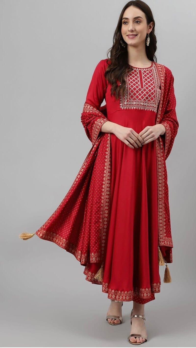 Clothes Wholesale Los Angeles USA New Rayon beautiful Kurti Bottom Duppta