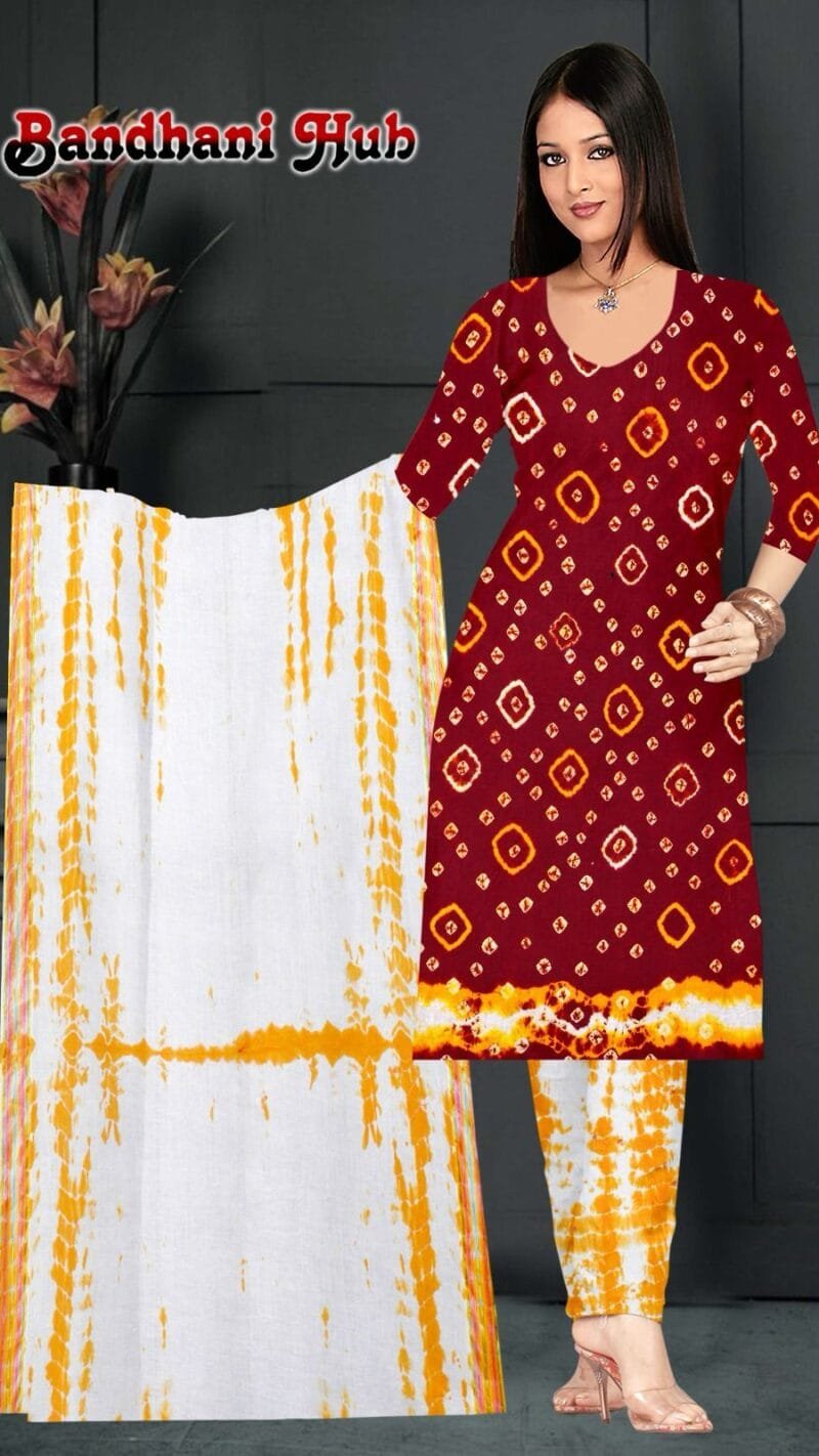 Wholesale Clothes Near Me USA Bandhani Dress Material