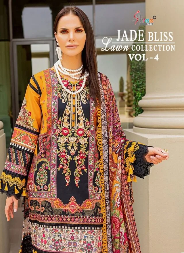 Wholesale Name Brand Clothes USA Jade Bliss Lawn Collection Vol 4