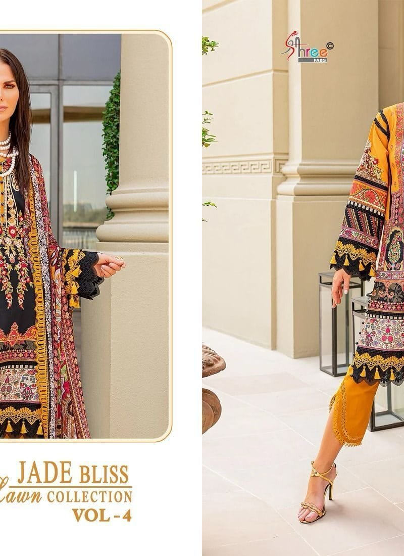 Wholesale Name Brand Clothes USA Jade Bliss Lawn Collection Vol 4