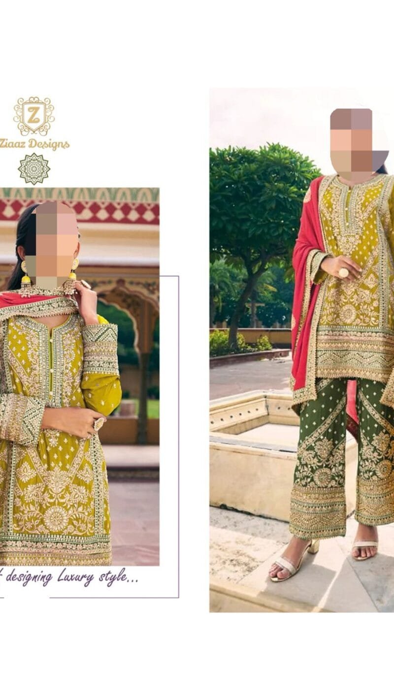 Wholesale Site For Clothes USA Ziaaz Designs 431 Semi Stitched