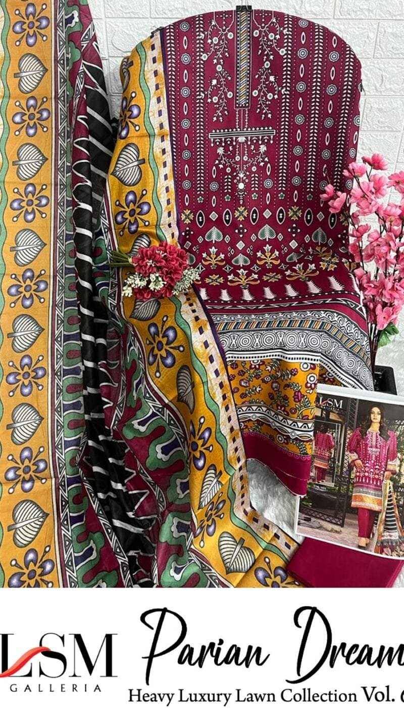 Wholesale Supplier Of Clothes USA LsmParian Dream Heavy Luxury Lawn Collection Vol6