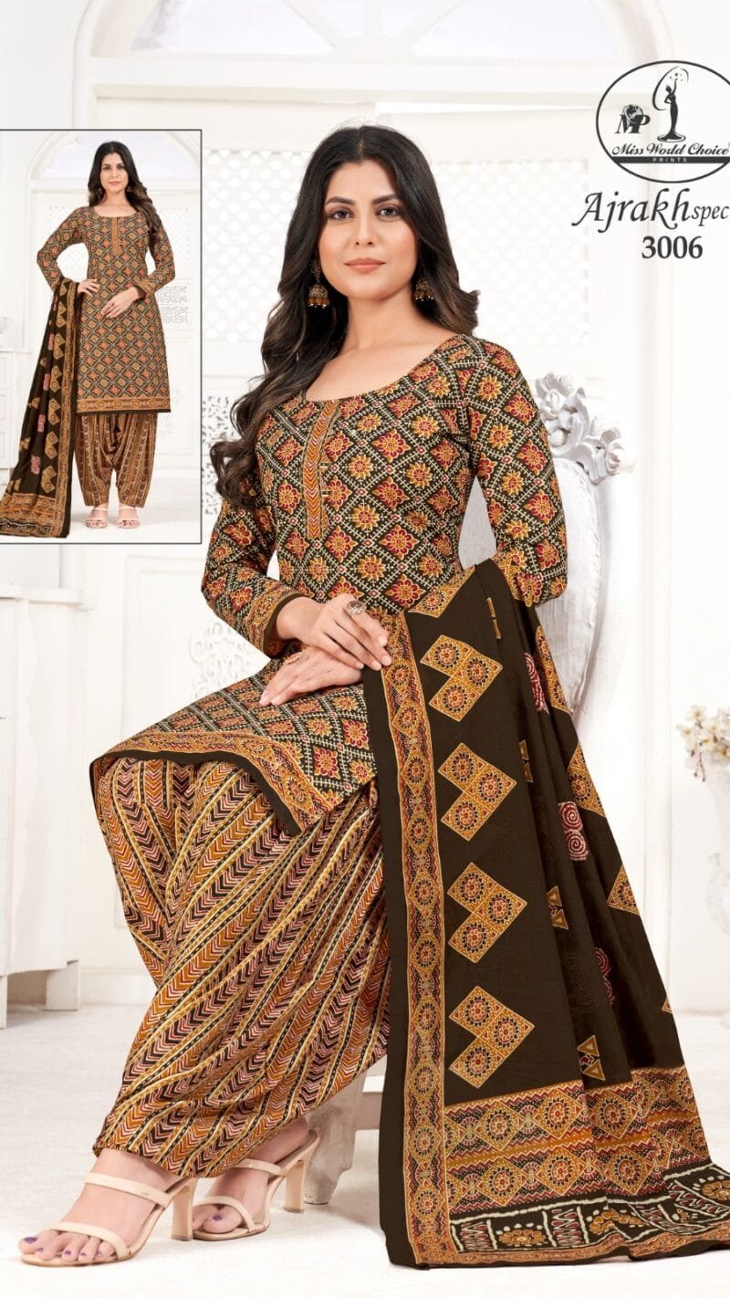 Womens Wholesale Boutique Clothes USA Ajrakh Special Vol 3 Miss World Choice