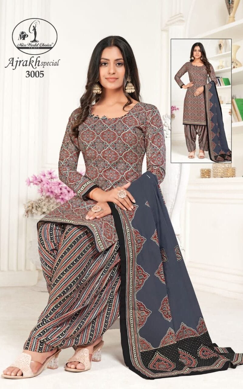 Womens Wholesale Boutique Clothes USA Ajrakh Special Vol 3 Miss World Choice