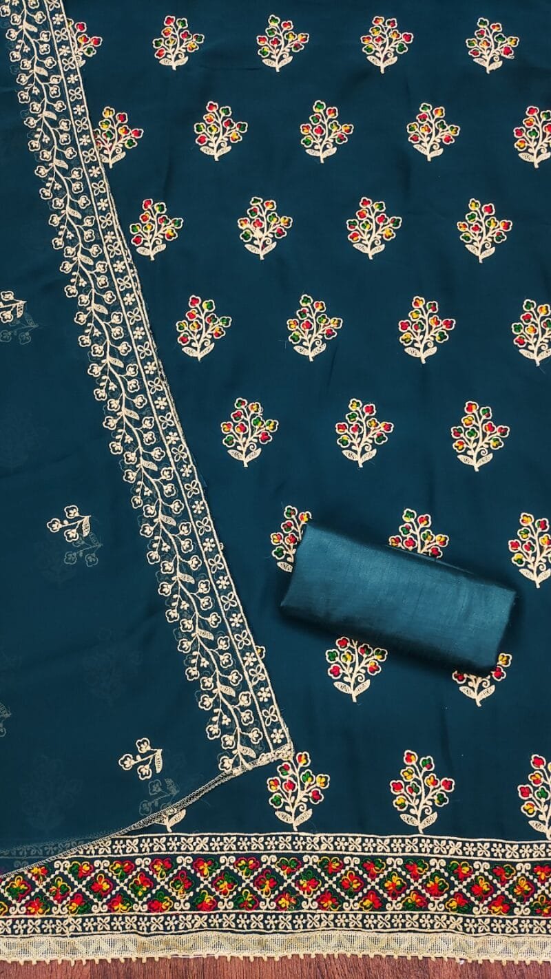 Georgette Heavy Work Suits In Wholesale