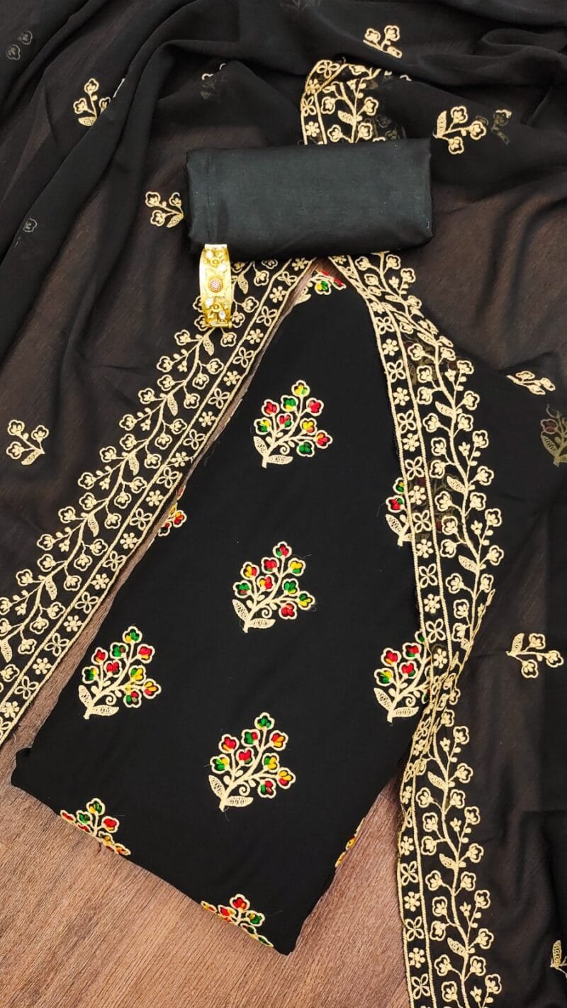 Georgette Heavy Work Suits In Wholesale