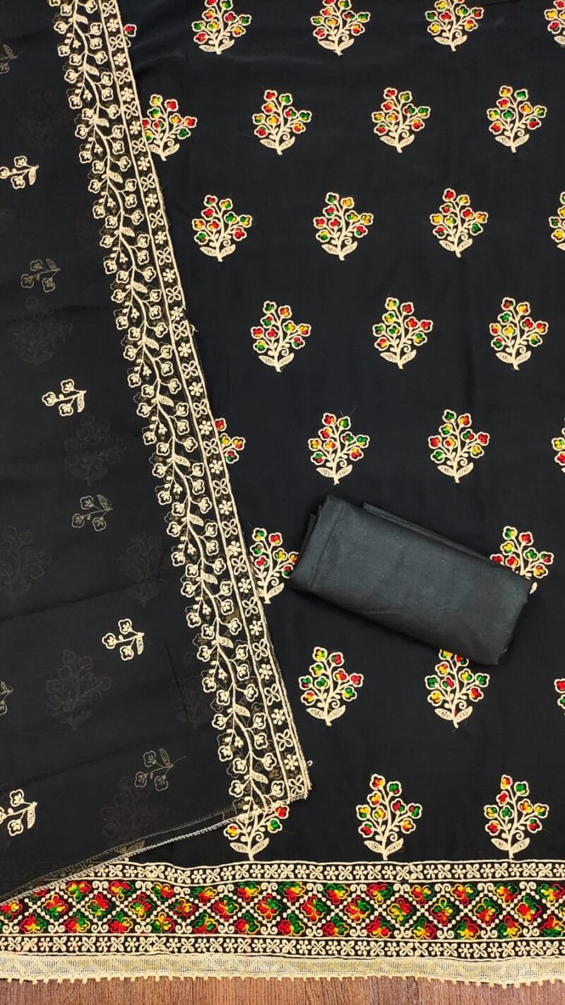 Georgette Heavy Work Suits In Wholesale