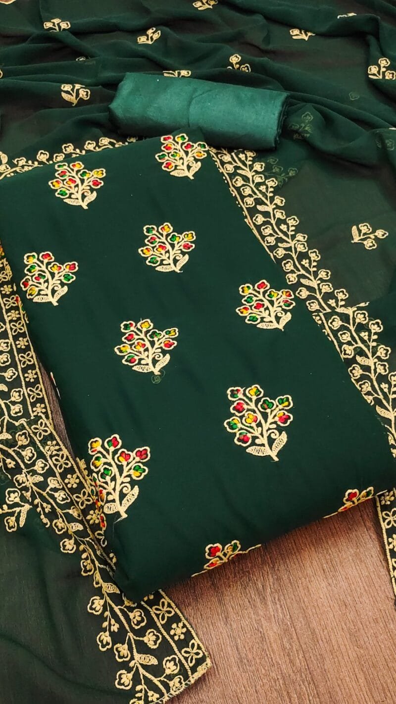 Georgette Heavy Work Suits In Wholesale