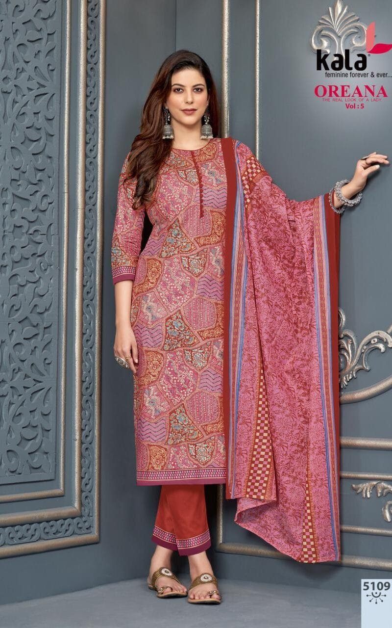 Kala Oreana Vol5 Kurti Pant With Dupatta