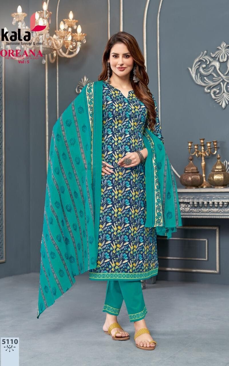 Kala Oreana Vol5 Kurti Pant With Dupatta