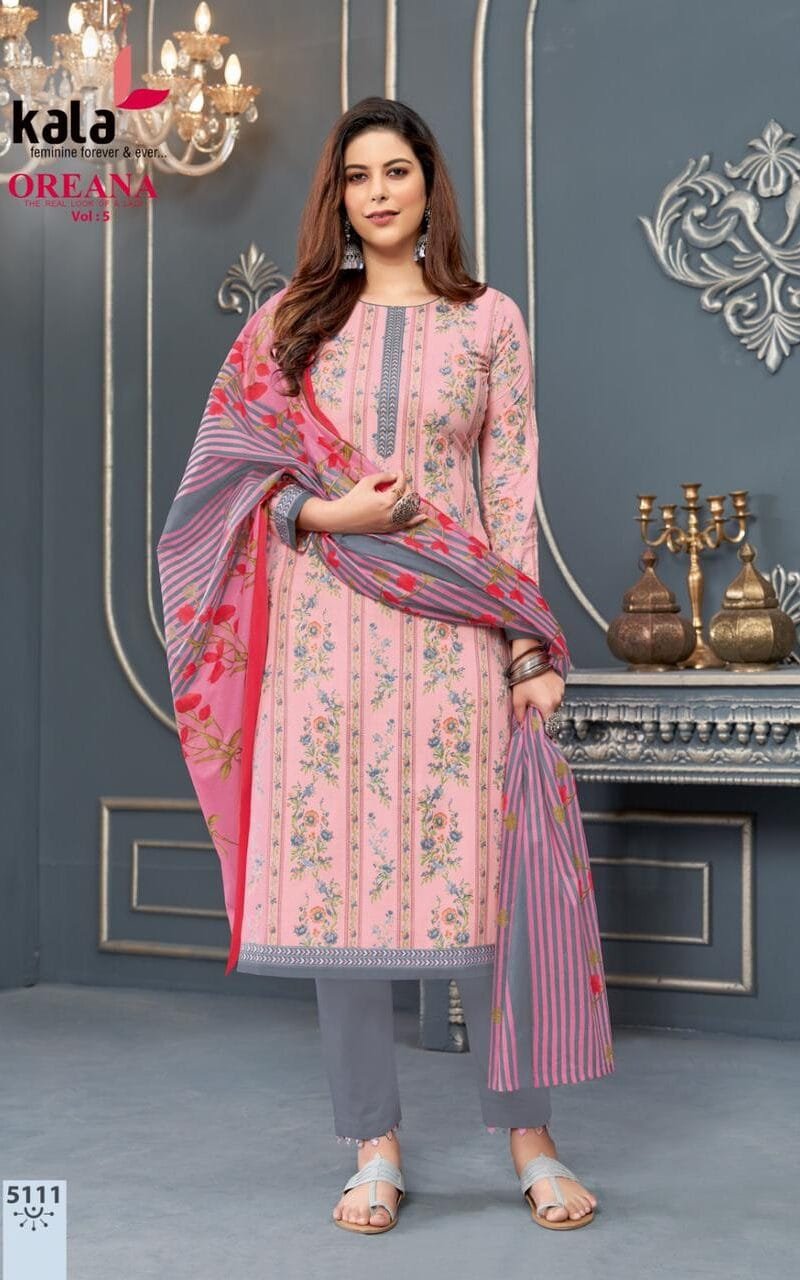 Kala Oreana Vol5 Kurti Pant With Dupatta