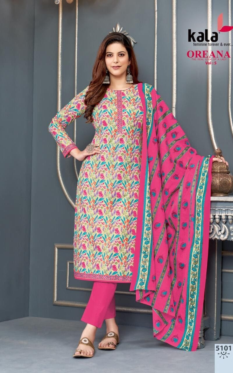 Kala Oreana Vol5 Kurti Pant With Dupatta