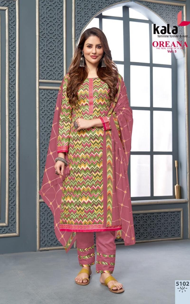Kala Oreana Vol5 Kurti Pant With Dupatta