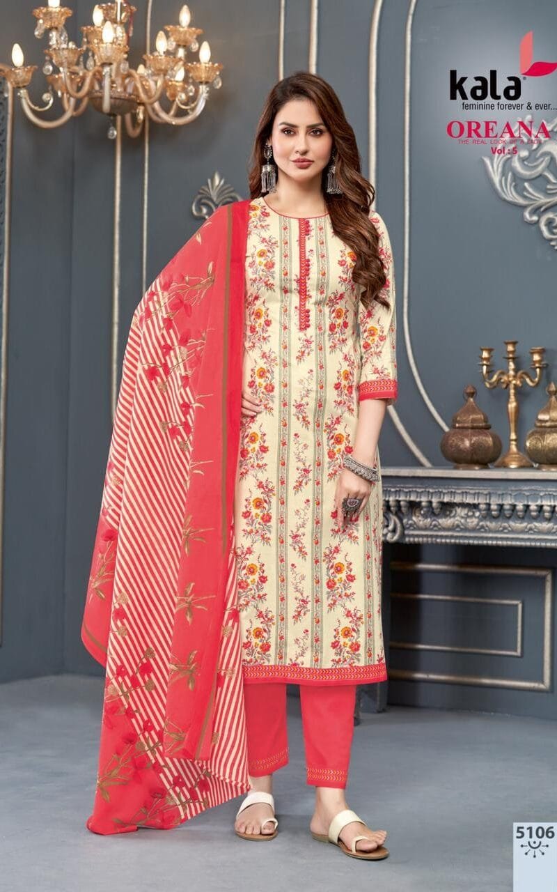 Kala Oreana Vol5 Kurti Pant With Dupatta