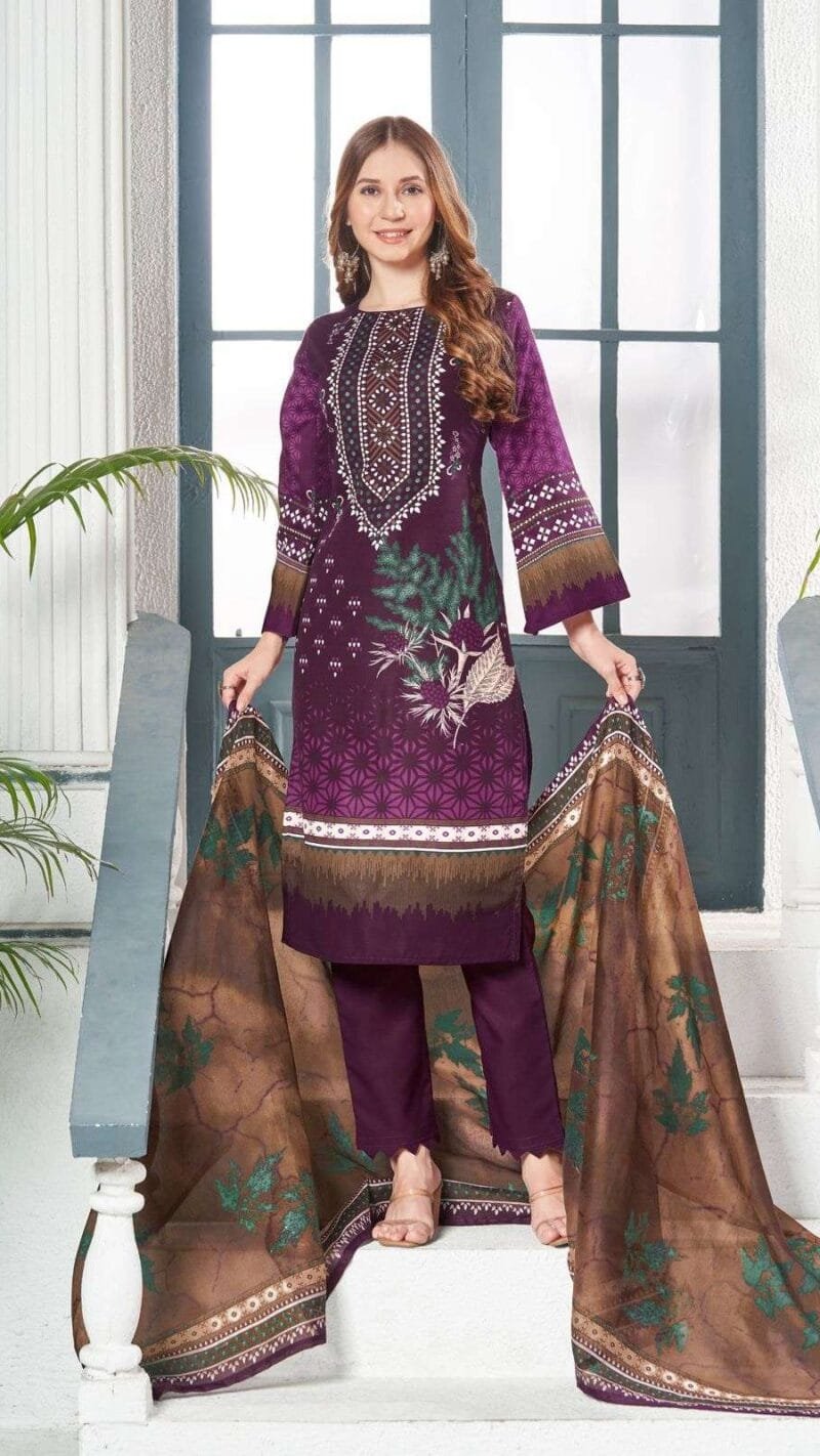 SAFINA KARACHI SUITS VOL5 Nafisa Cotton