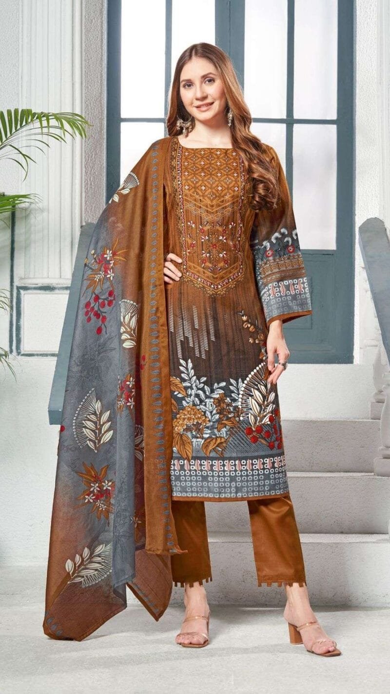 SAFINA KARACHI SUITS VOL5 Nafisa Cotton