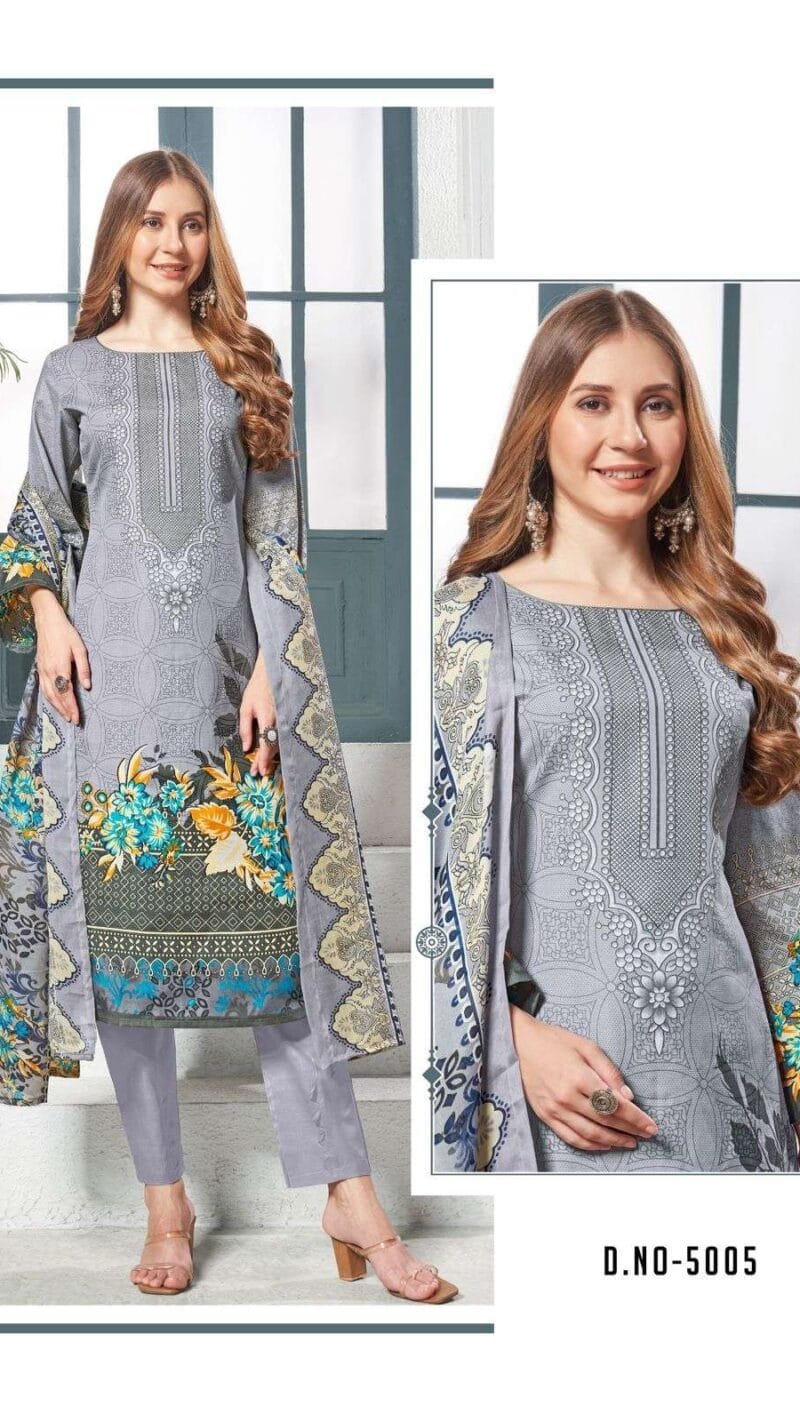 SAFINA KARACHI SUITS VOL5 Nafisa Cotton