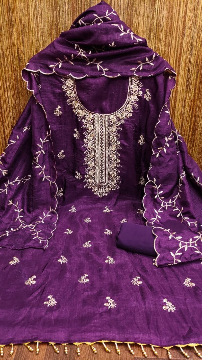 Vichitra Silk Multi Work Suits