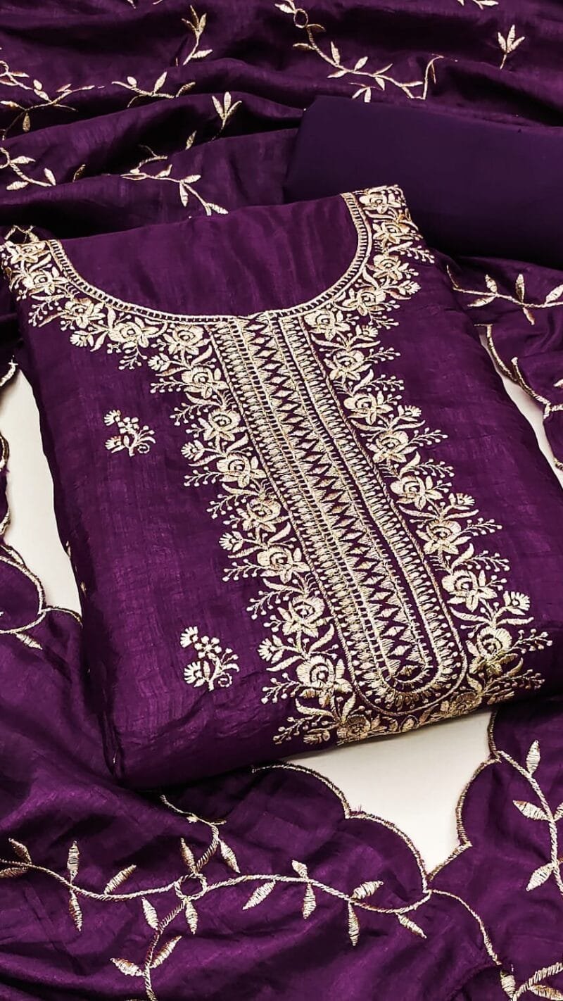 Vichitra Silk Multi Work Suits