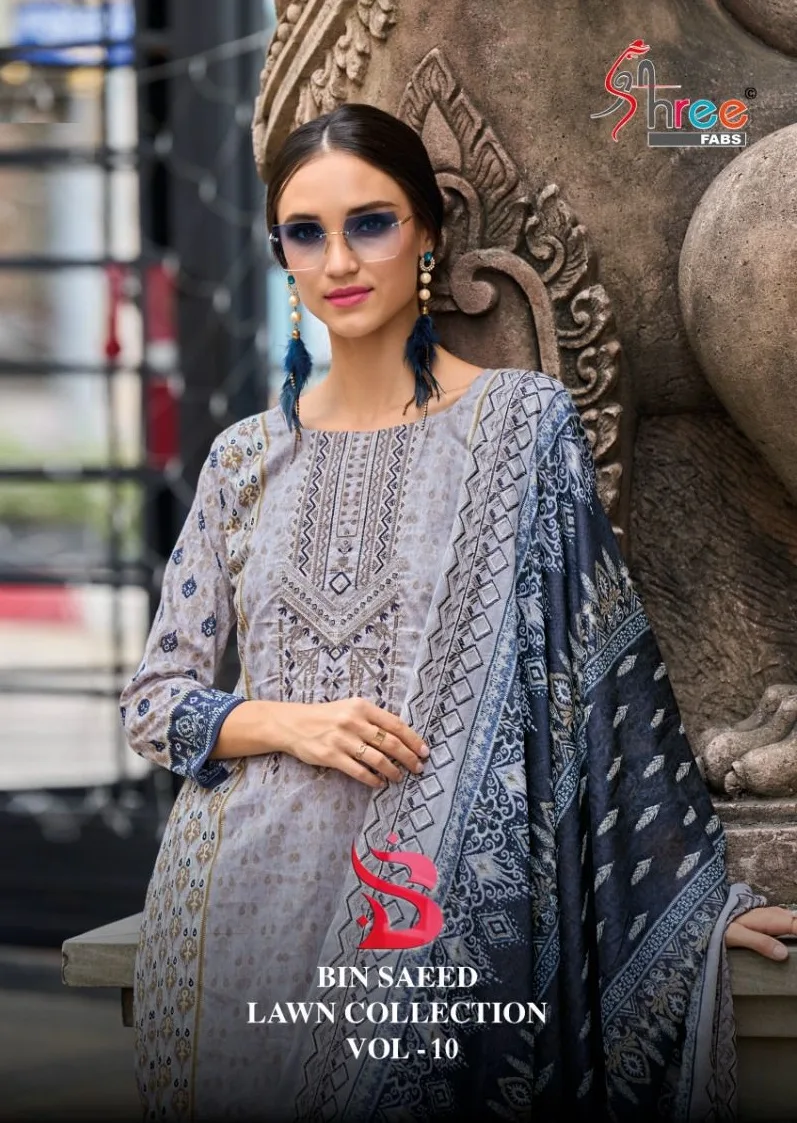 Bin Saeed Lawn Collection Vol 10 Shree Fab