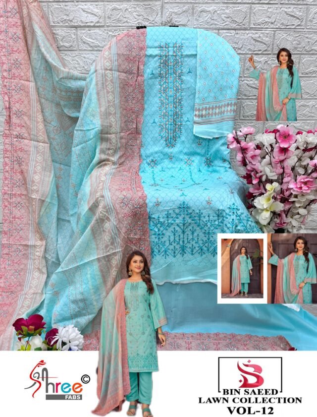 Bin Saeed Lawn Collection Vol 12 Readymade Collection