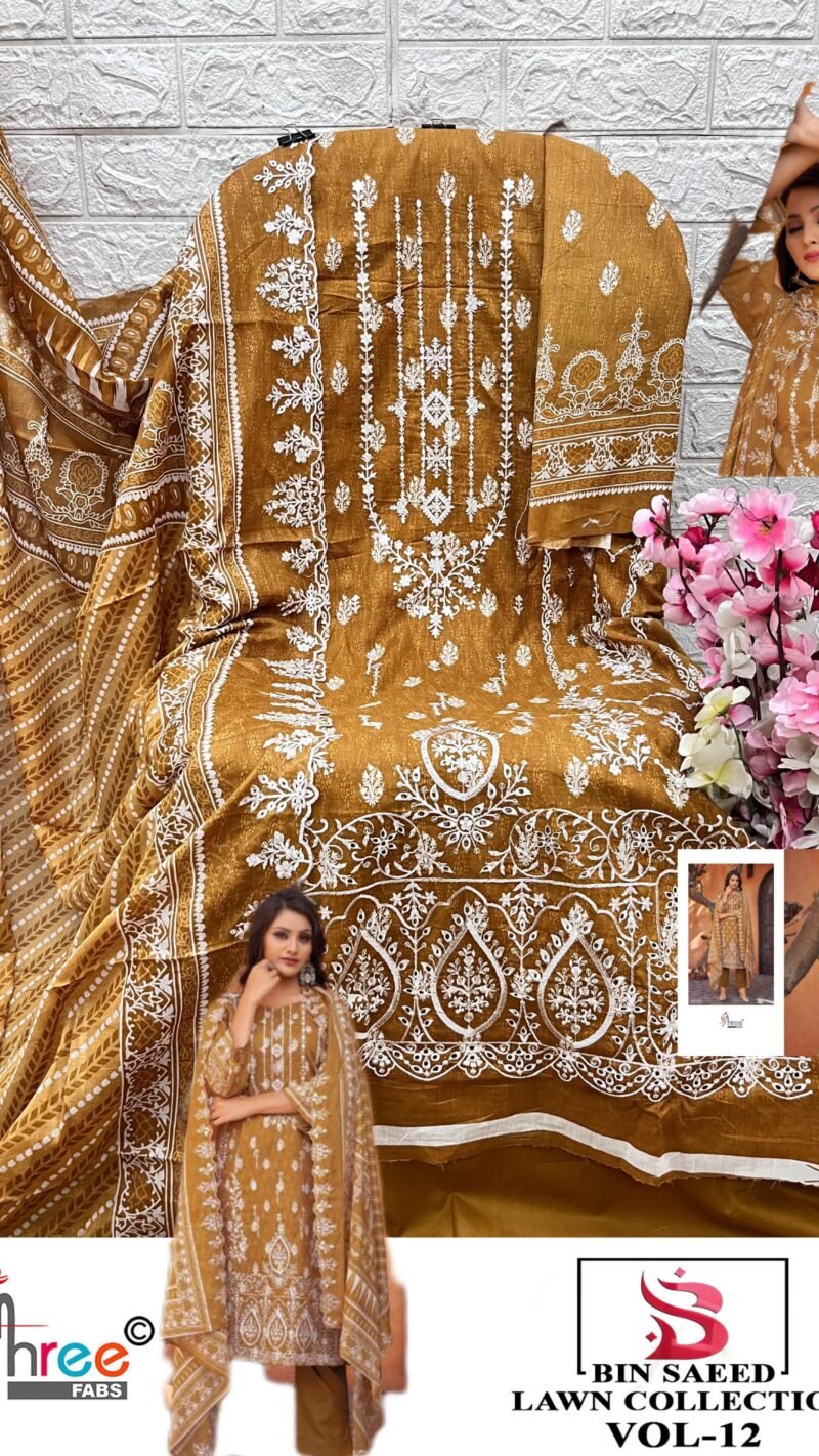 Bin Saeed Lawn Collection Vol 12 Readymade Collection