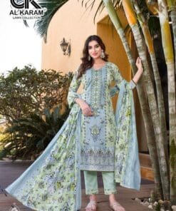 Bin Ubaid Self Embroidery Collection Vol 2 Al Karam Lawn