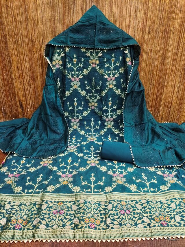 Chanderi Meenakari Jacquard Dress Material Wholesale