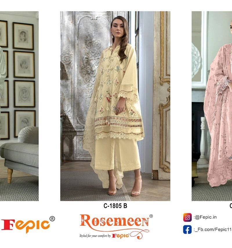 Fepic RosemeenC 1805 Pakistani Suits Wholesale