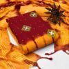 Hand Bandhej Rayon Work Suits Wholesale Dress Material