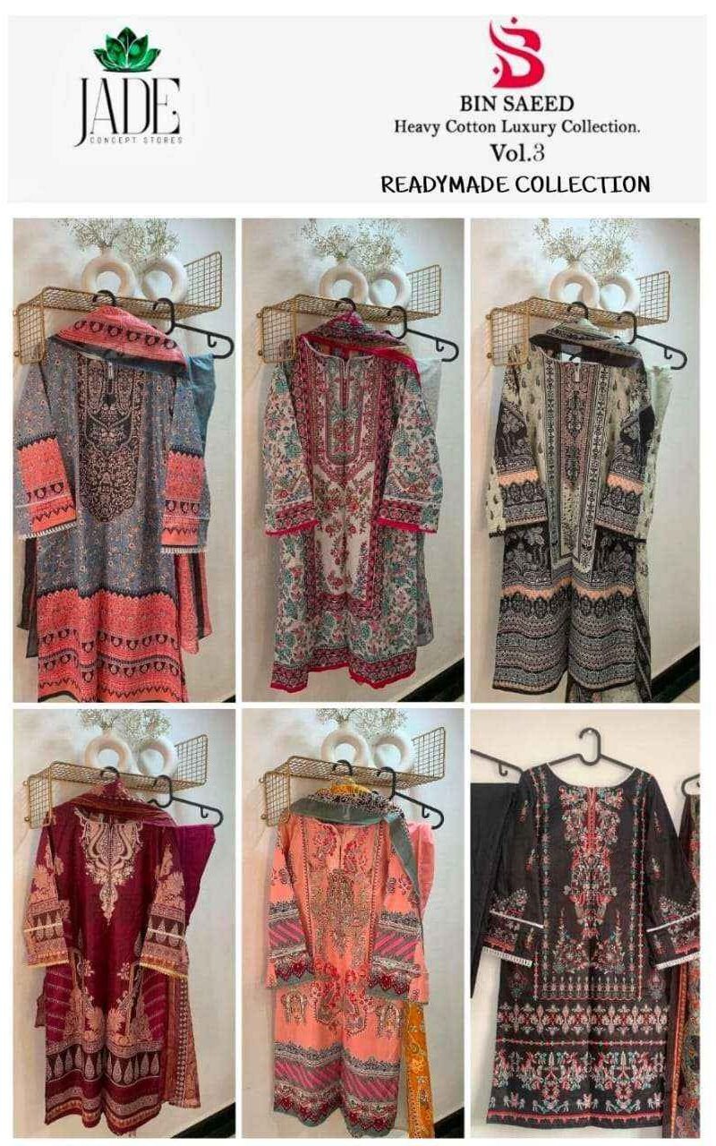 Jade Bin Saeed Vol 3 Readymade Collection