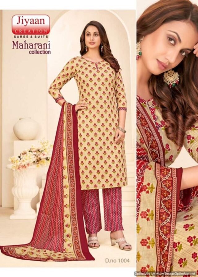 Jiyaan Maharani Wholesale Cotton Dress Material