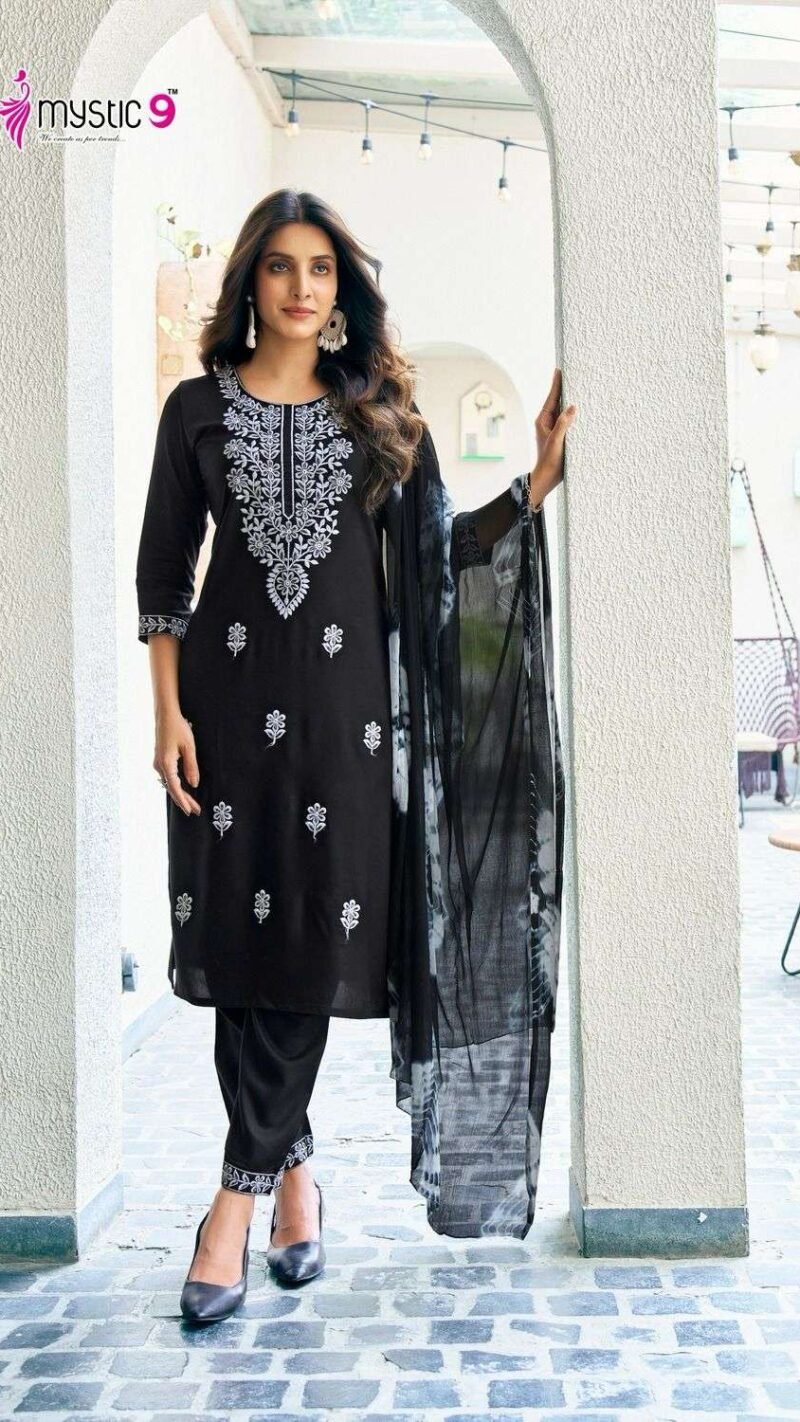 Lucknowi Style Embroidery Work Mystic Karachi Readymade Collection