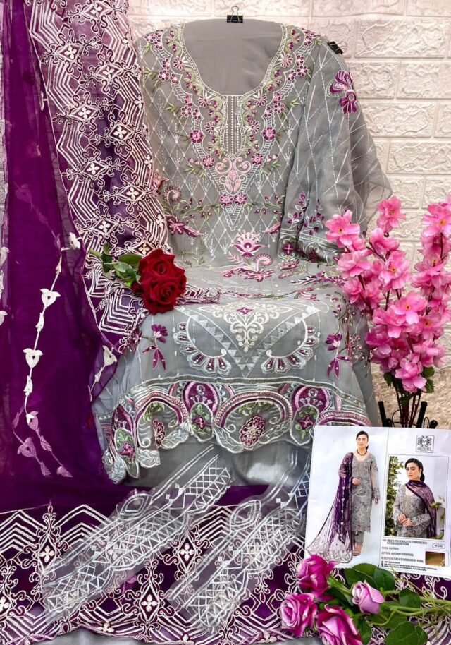 Mushq Fox Georgette Embroidered Pakistani Suits
