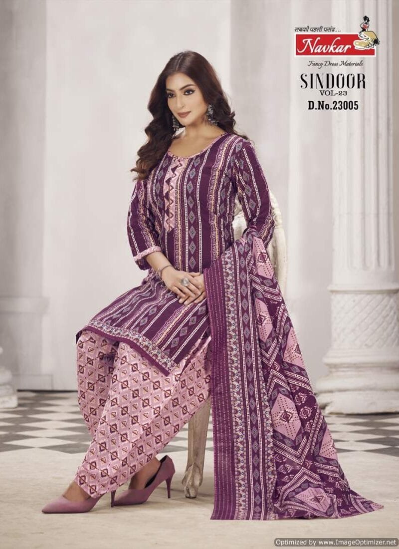 Navkar Sindoor Vol 23 Ready Made Patiyala With Linning