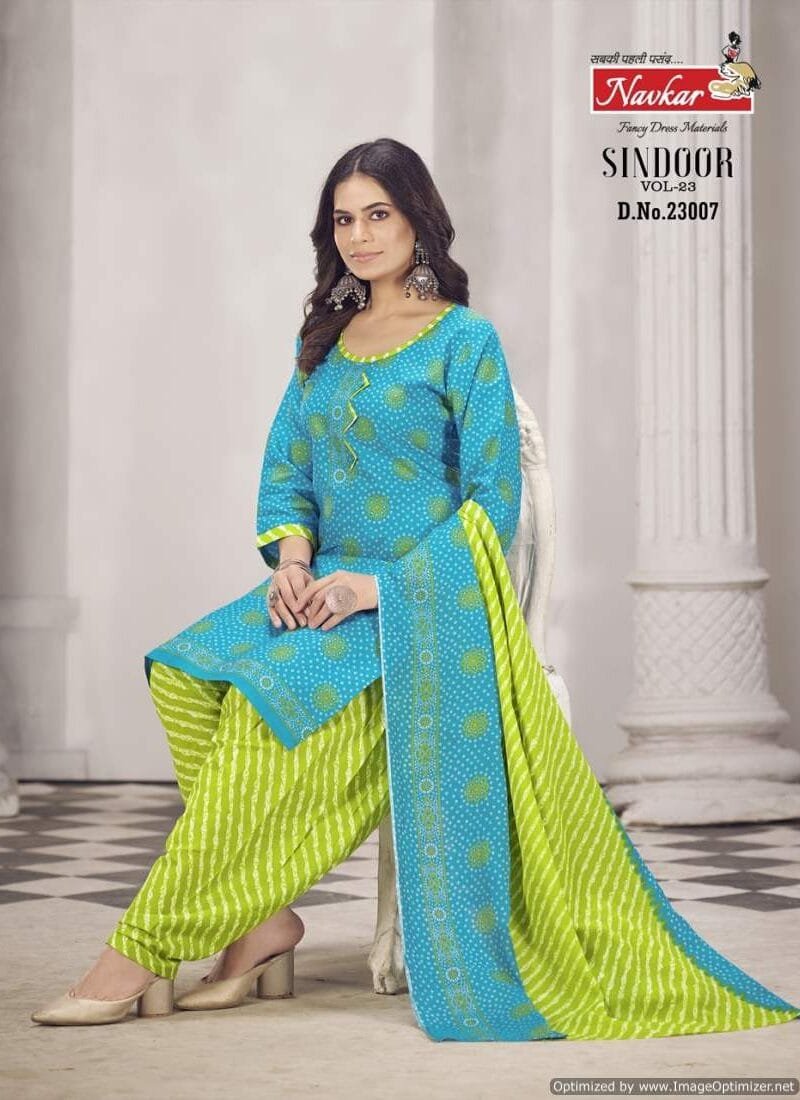 Navkar Sindoor Vol 23 Ready Made Patiyala With Linning