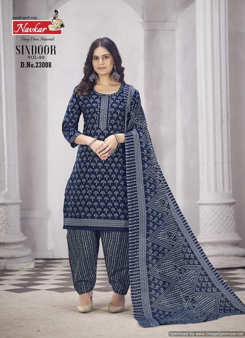 Navkar Sindoor Vol 23 Ready Made Patiyala With Linning