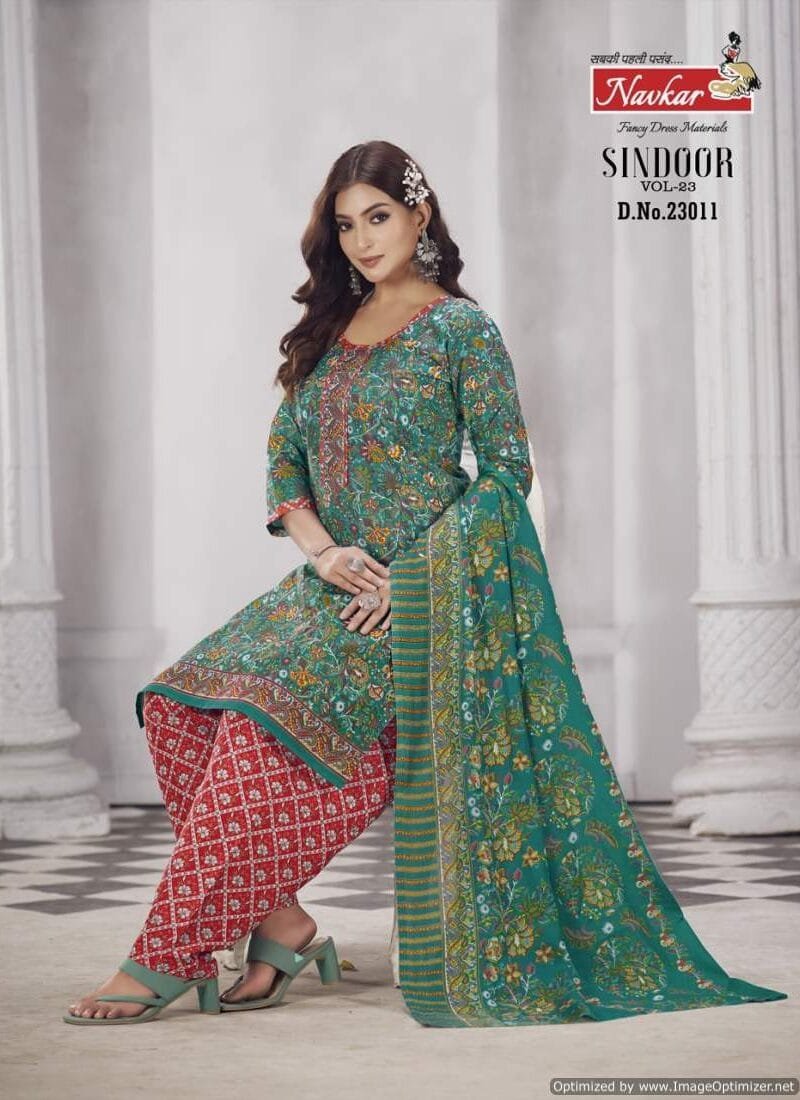 Navkar Sindoor Vol 23 Ready Made Patiyala With Linning