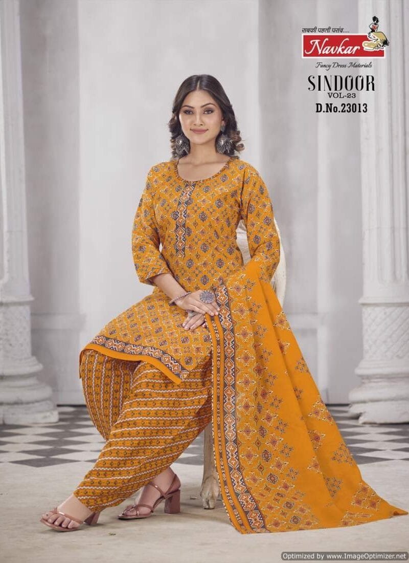 Navkar Sindoor Vol 23 Ready Made Patiyala With Linning