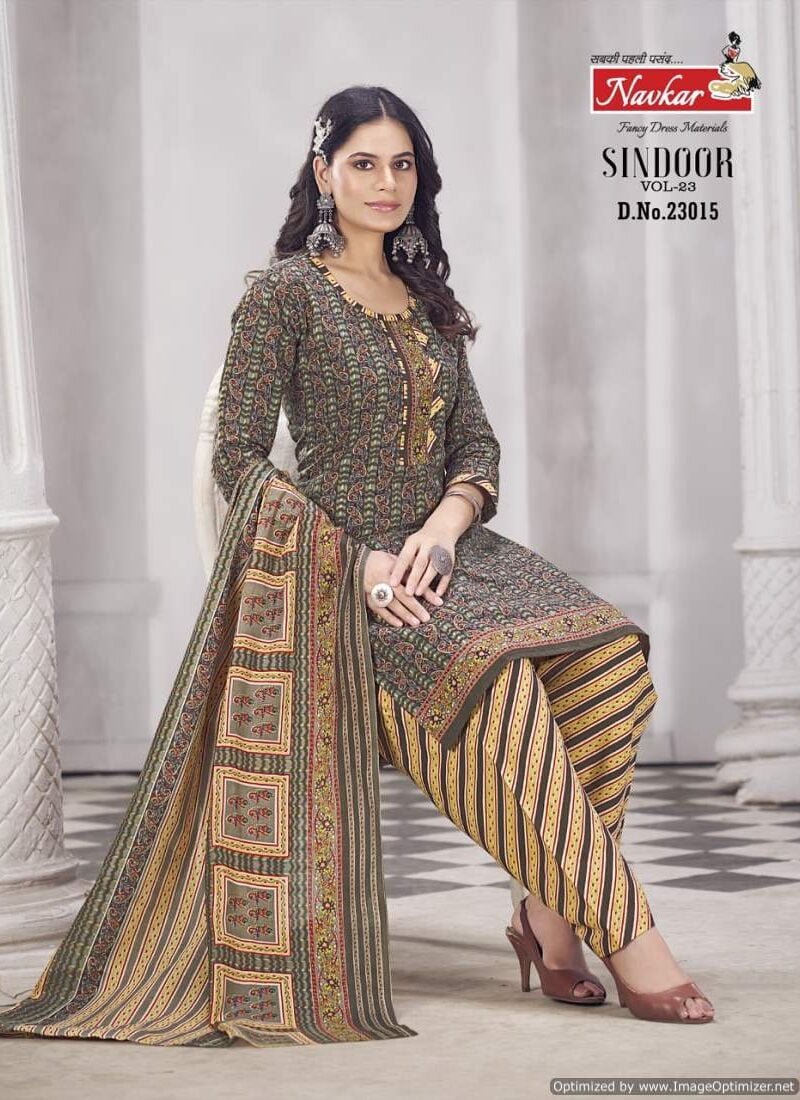 Navkar Sindoor Vol 23 Ready Made Patiyala With Linning