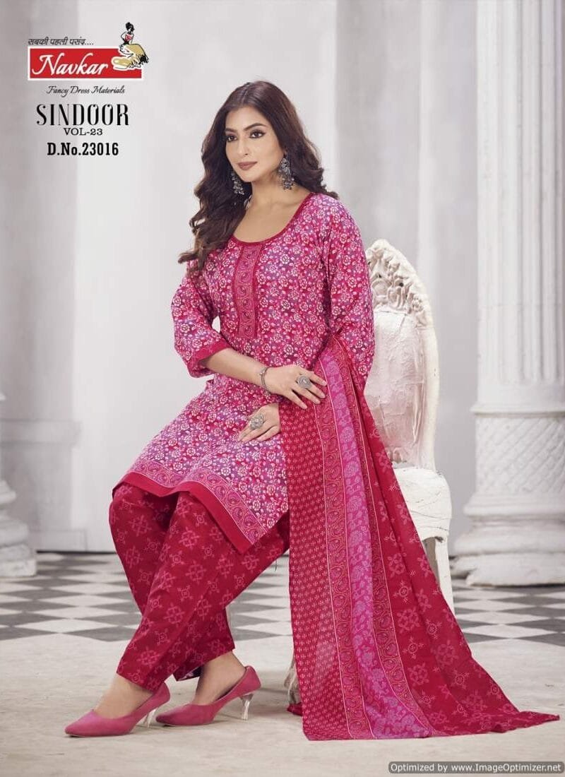 Navkar Sindoor Vol 23 Ready Made Patiyala With Linning