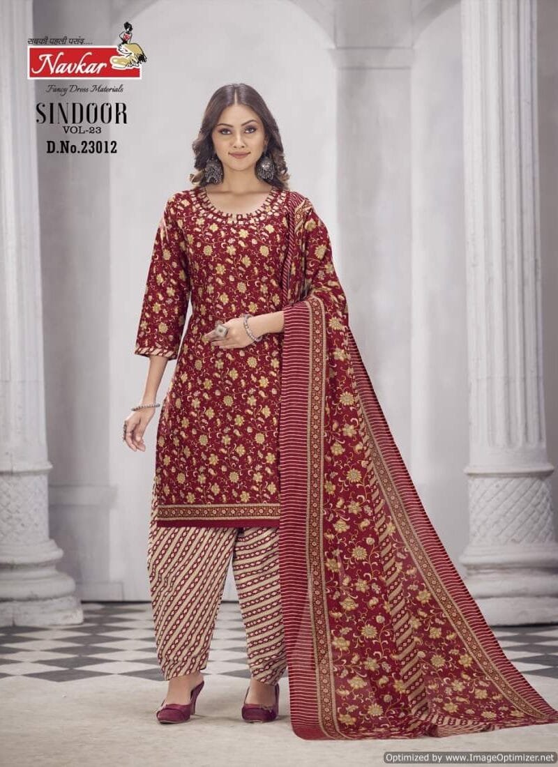 Navkar Sindoor Vol 23 Ready Made Patiyala With Linning