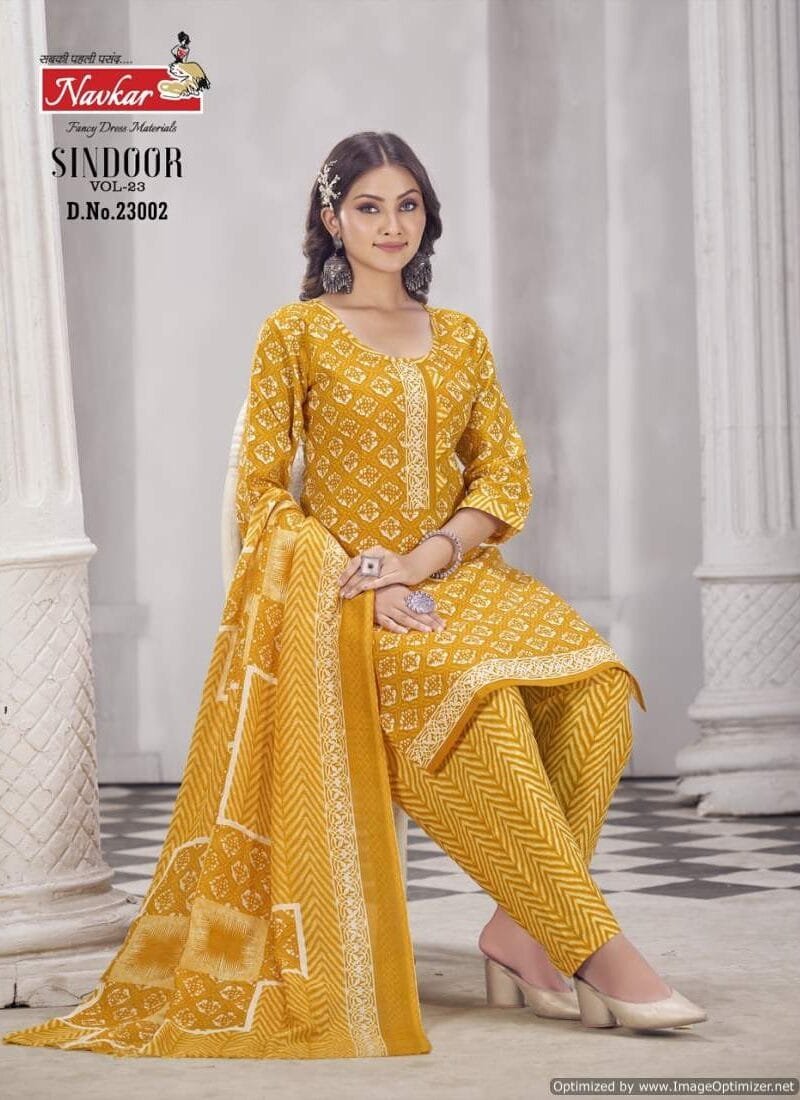 Navkar Sindoor Vol 23 Ready Made Patiyala With Linning