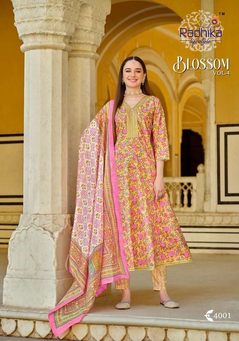 Radhika Lifestyle Blossom Vol 4 Top Bottom Duppata